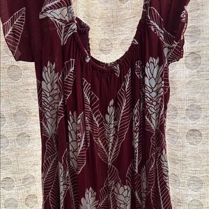 Fighting Eel Dress Sunkiss Maroon and White